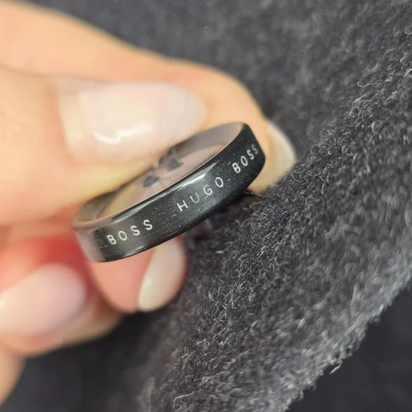 Boss hugo boss cashmere wool mens charcoal black pea coat size 48R - Picture 4 of 8